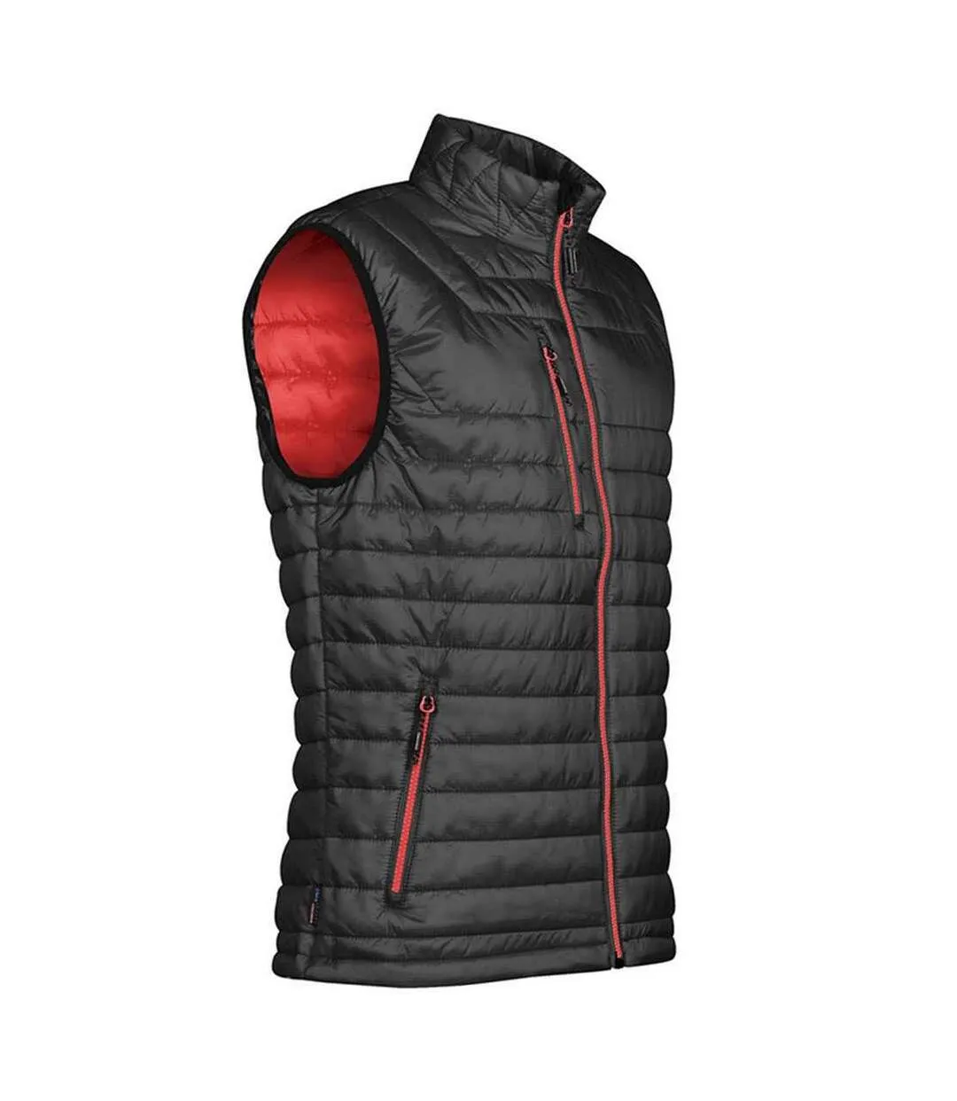 Mens gravity thermal gilet black/true red Stormtech