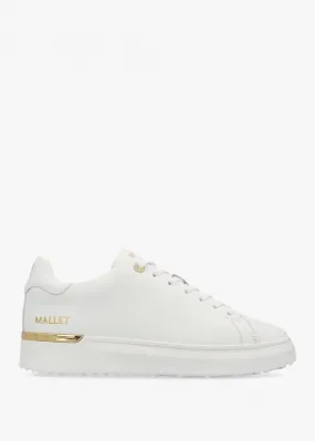 Men’s GRFTR Lite White & Gold Leather Trainers