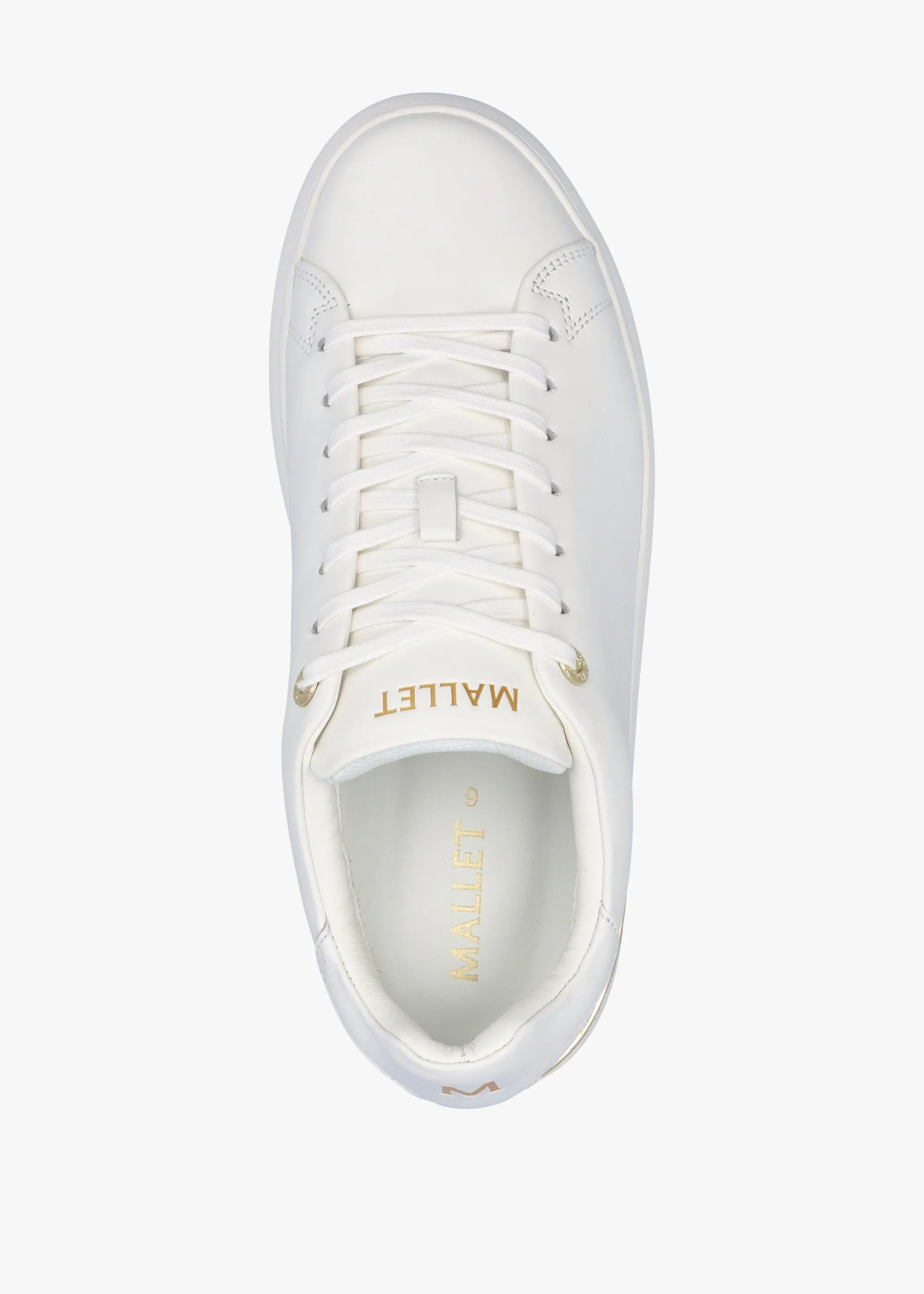 Men’s GRFTR Lite White & Gold Leather Trainers