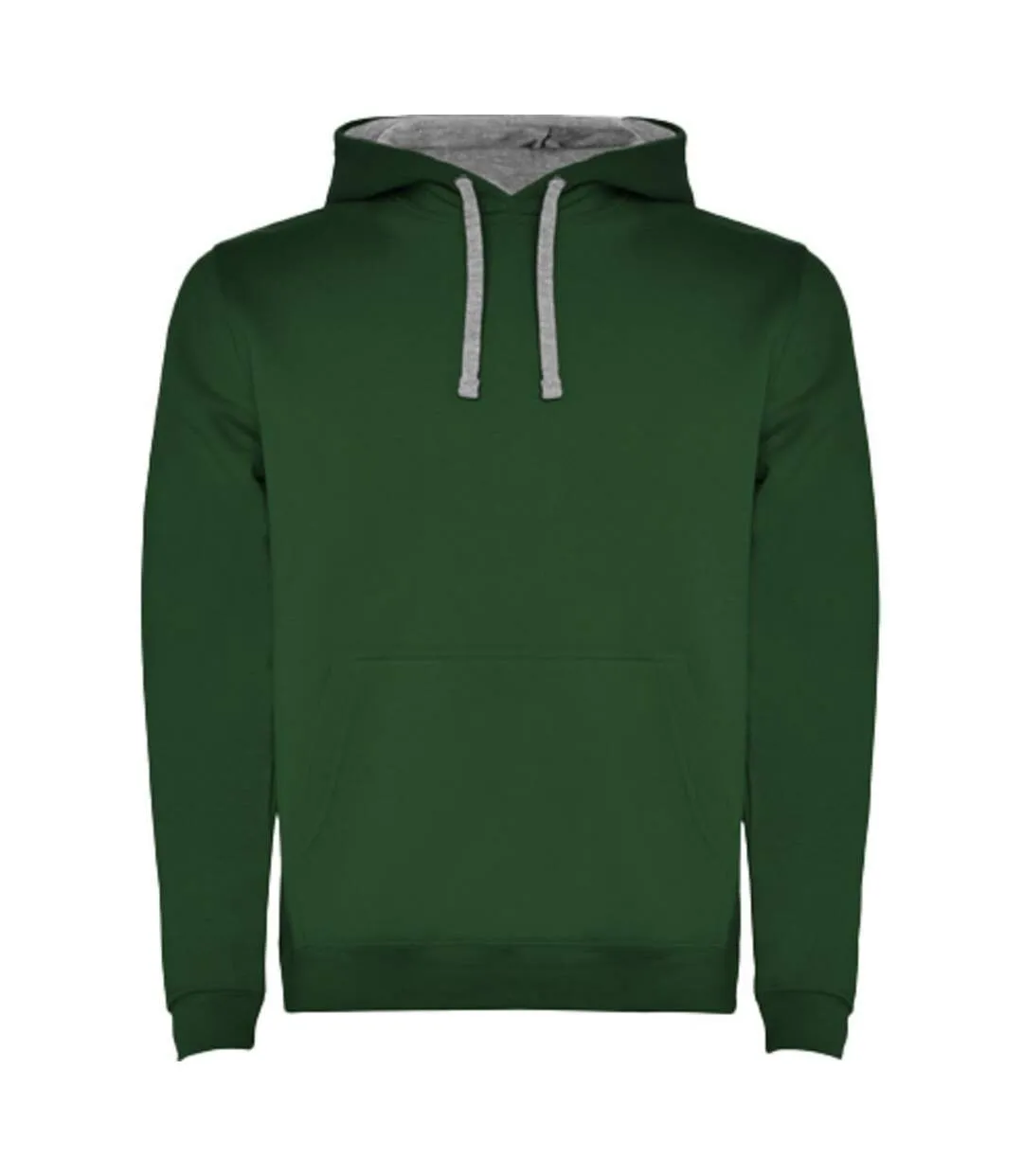 Mens urban hoodie bottle green/grey marl Roly