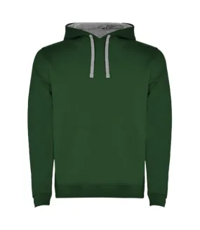 Mens urban hoodie bottle green/grey marl Roly