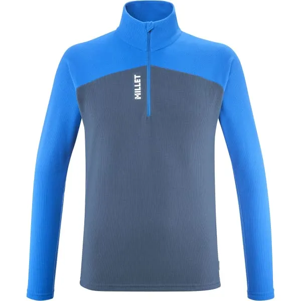 MILLET-K LIGHTGRID PO DARK DENIM/ICON BLUE  - Ski touring ski fleece sweatshirt