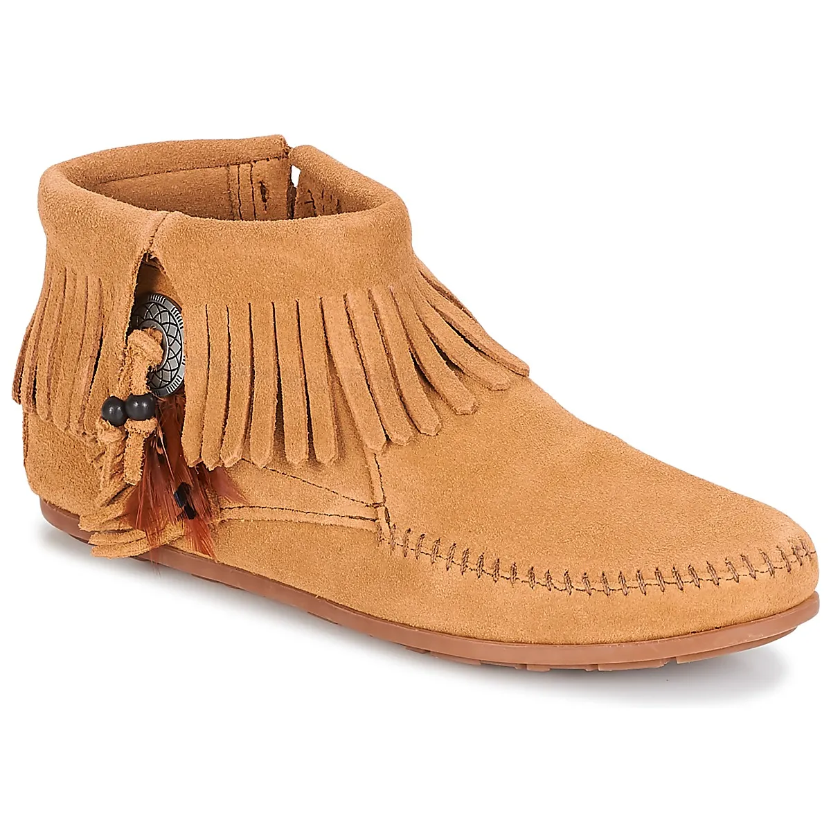 Minnetonka CONCHO FEATHER SIDE ZIP BOOT