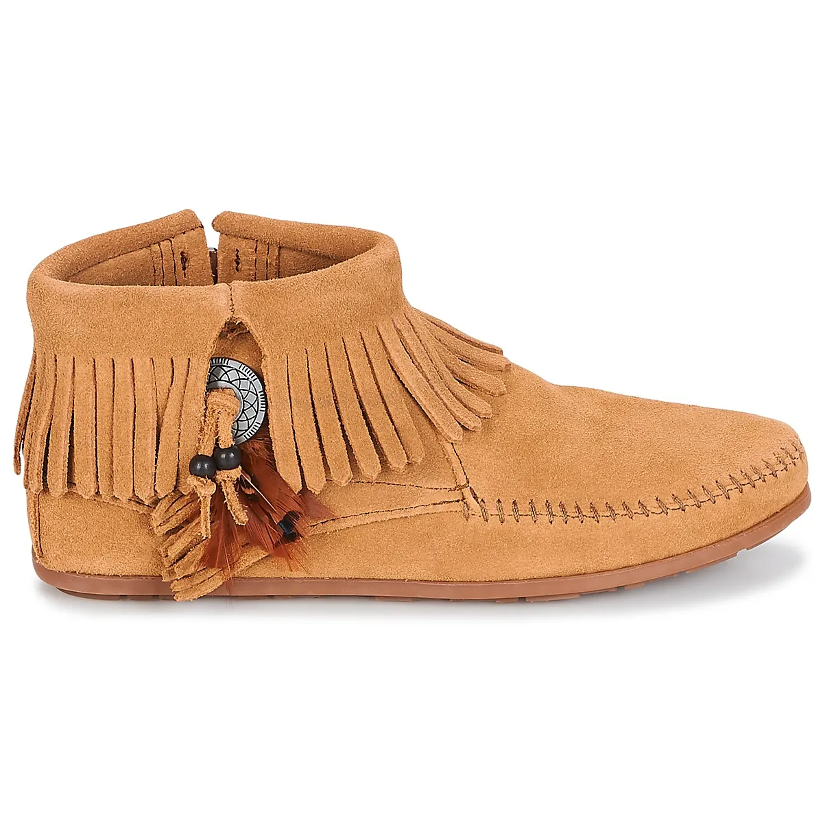 Minnetonka CONCHO FEATHER SIDE ZIP BOOT