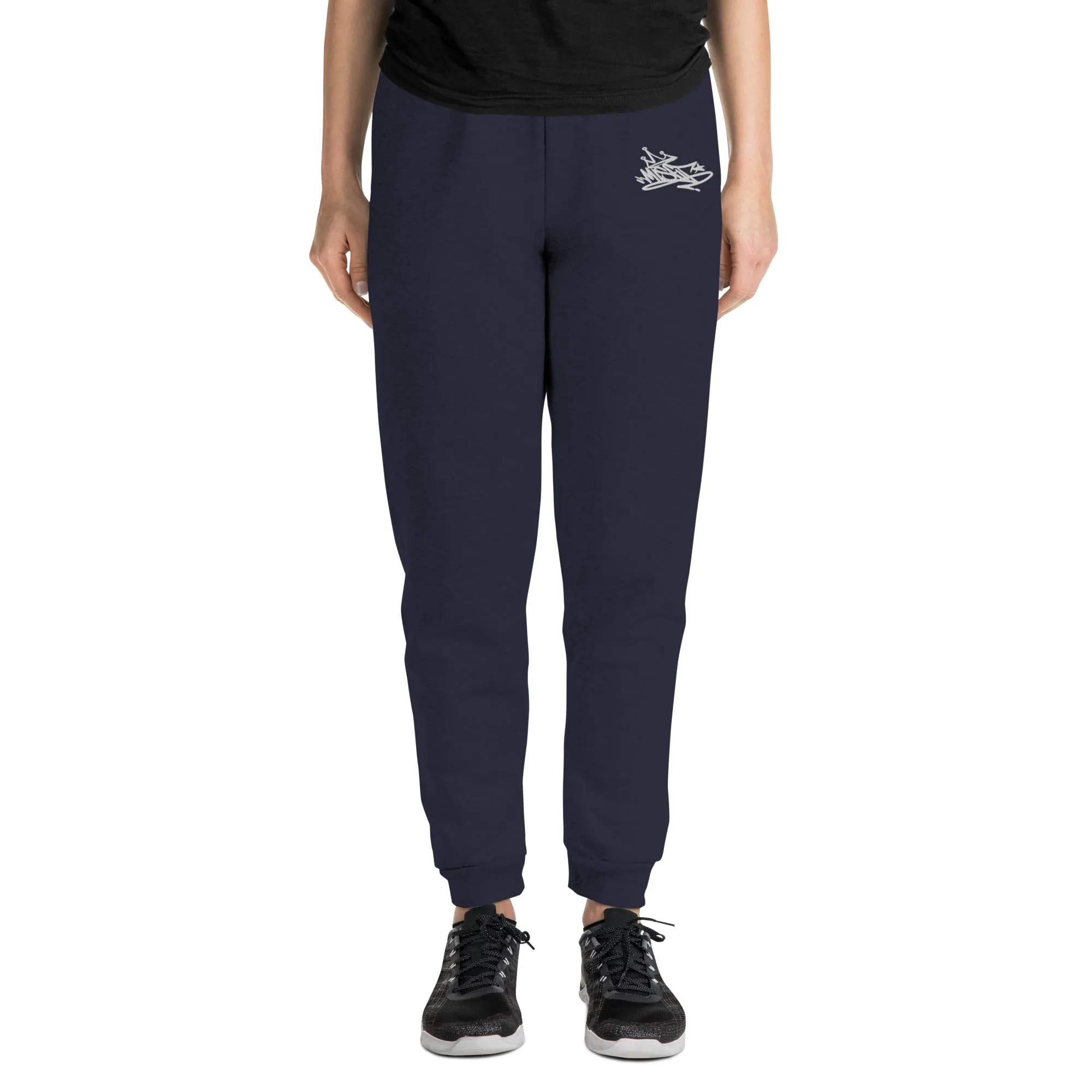 Misfit Graffiti Tag Joggers | Navy