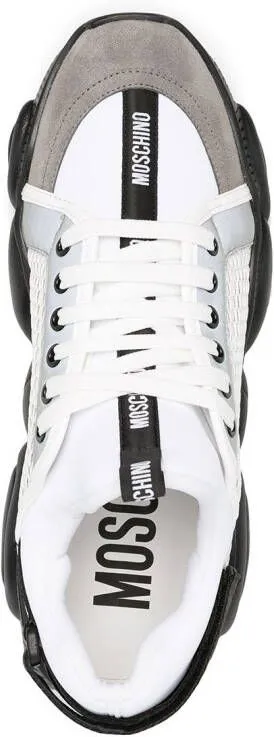 Moschino logo-strap Teddy sneakers White