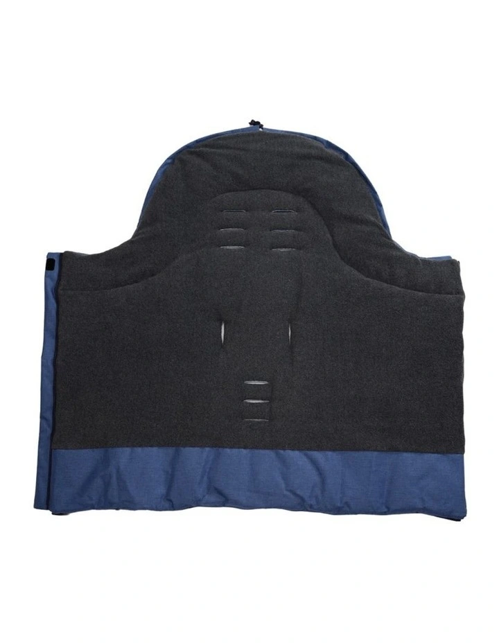 Naturally Sheepskins Weatherproof Fleece Footmuff (Linear Navy)