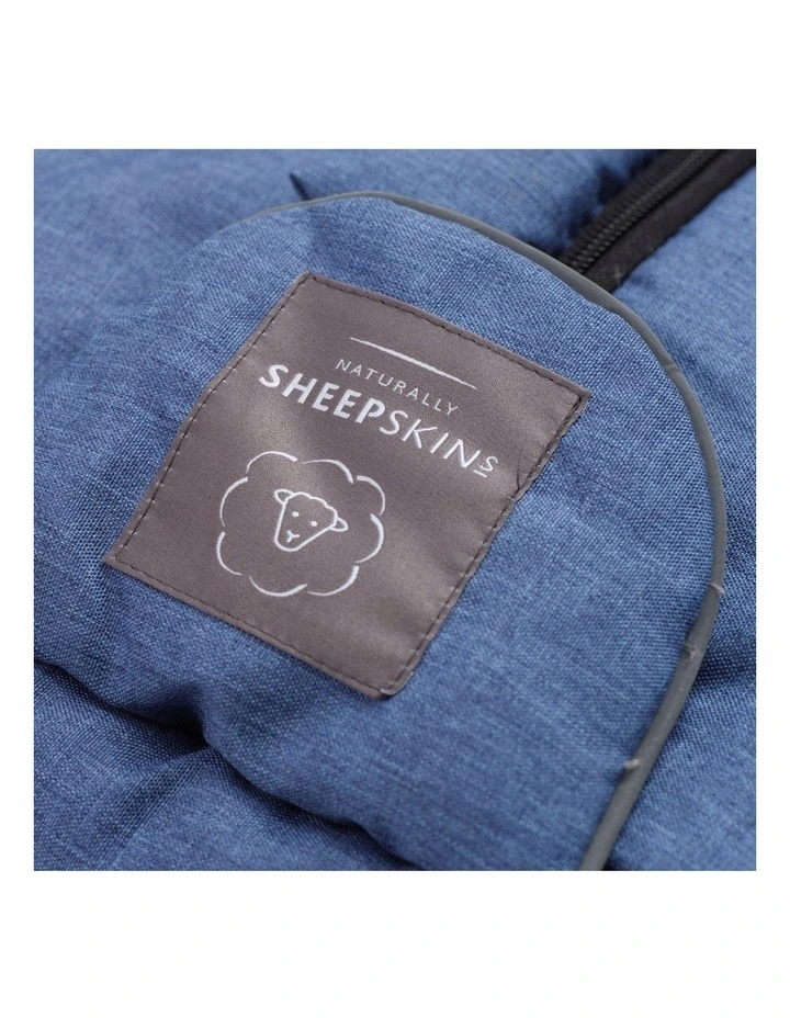 Naturally Sheepskins Weatherproof Fleece Footmuff (Linear Navy)