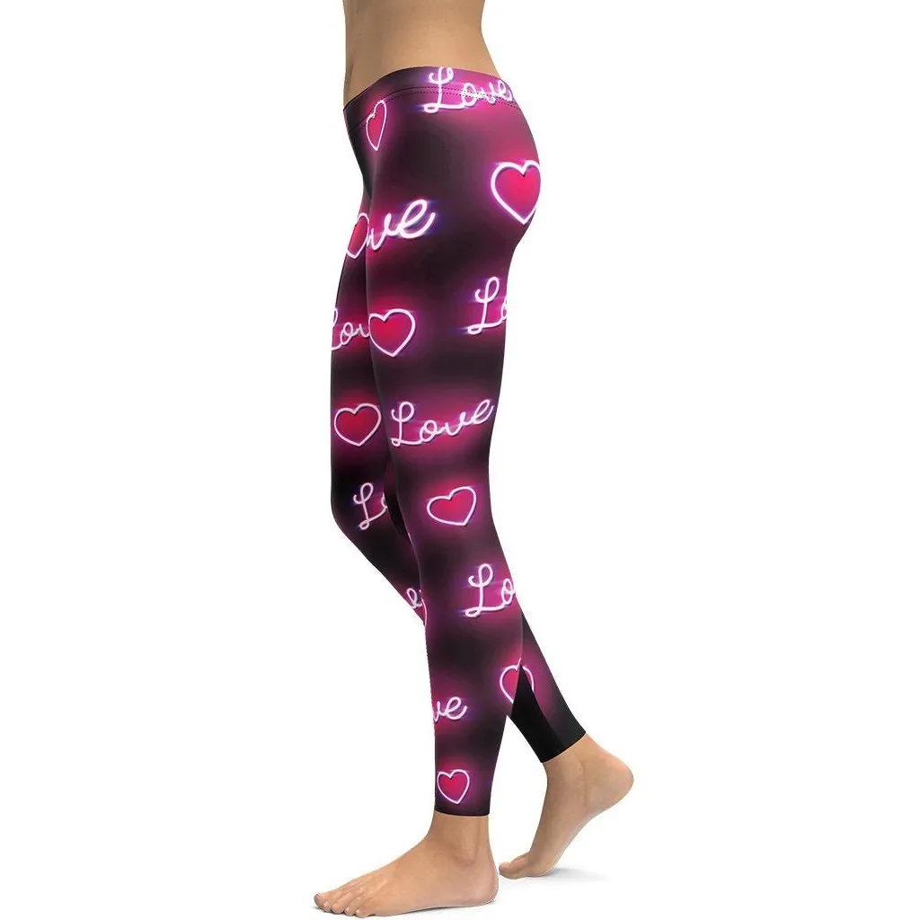 Neon Love Leggings