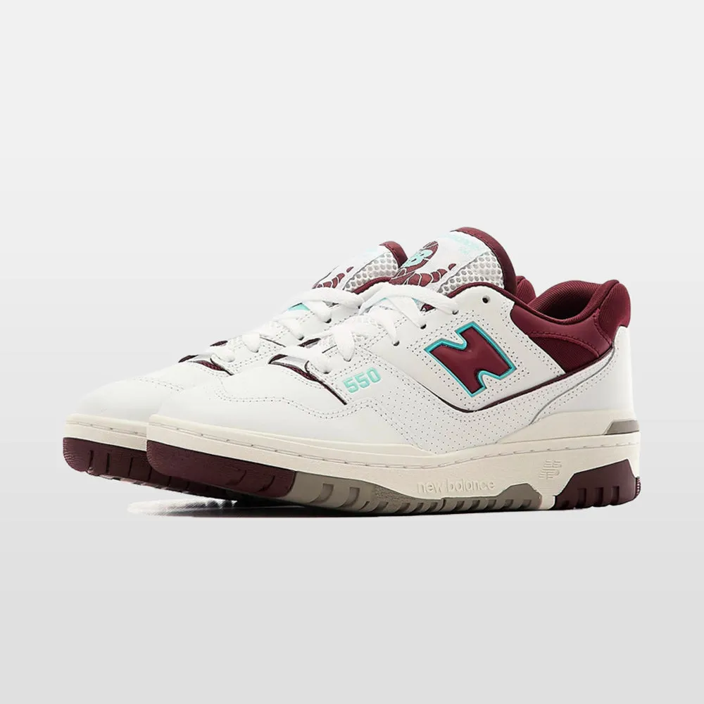 New Balance 550 White Burgundy Blue