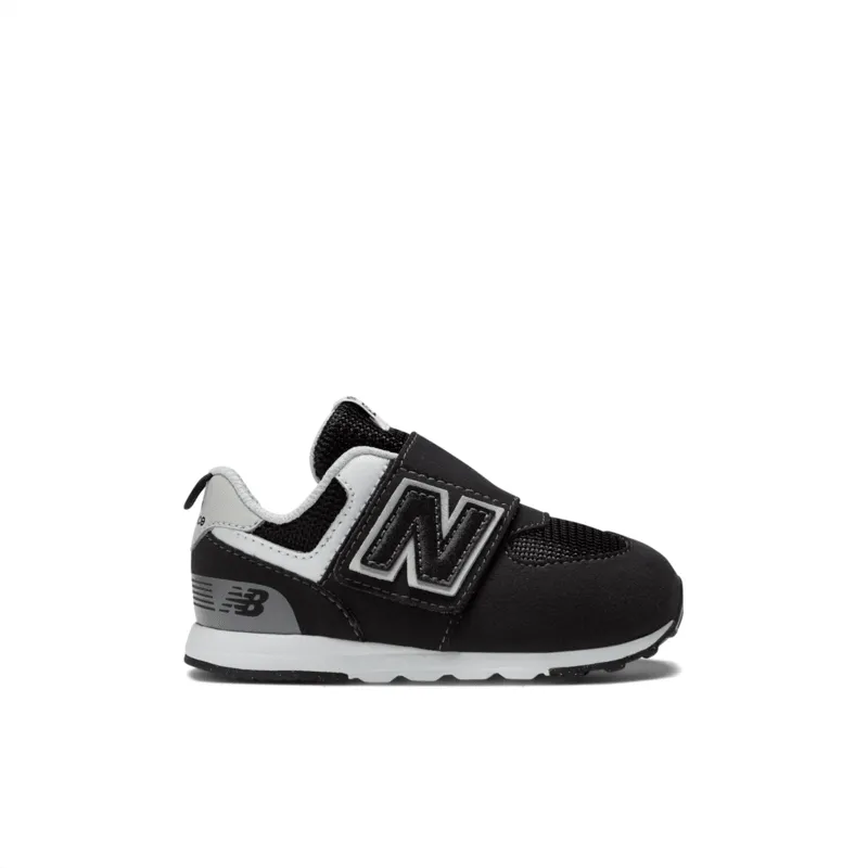 New Balance Infant & Toddler Boys 574 NEW-B Hook & Loop Shoe - NW574BK (Wide)