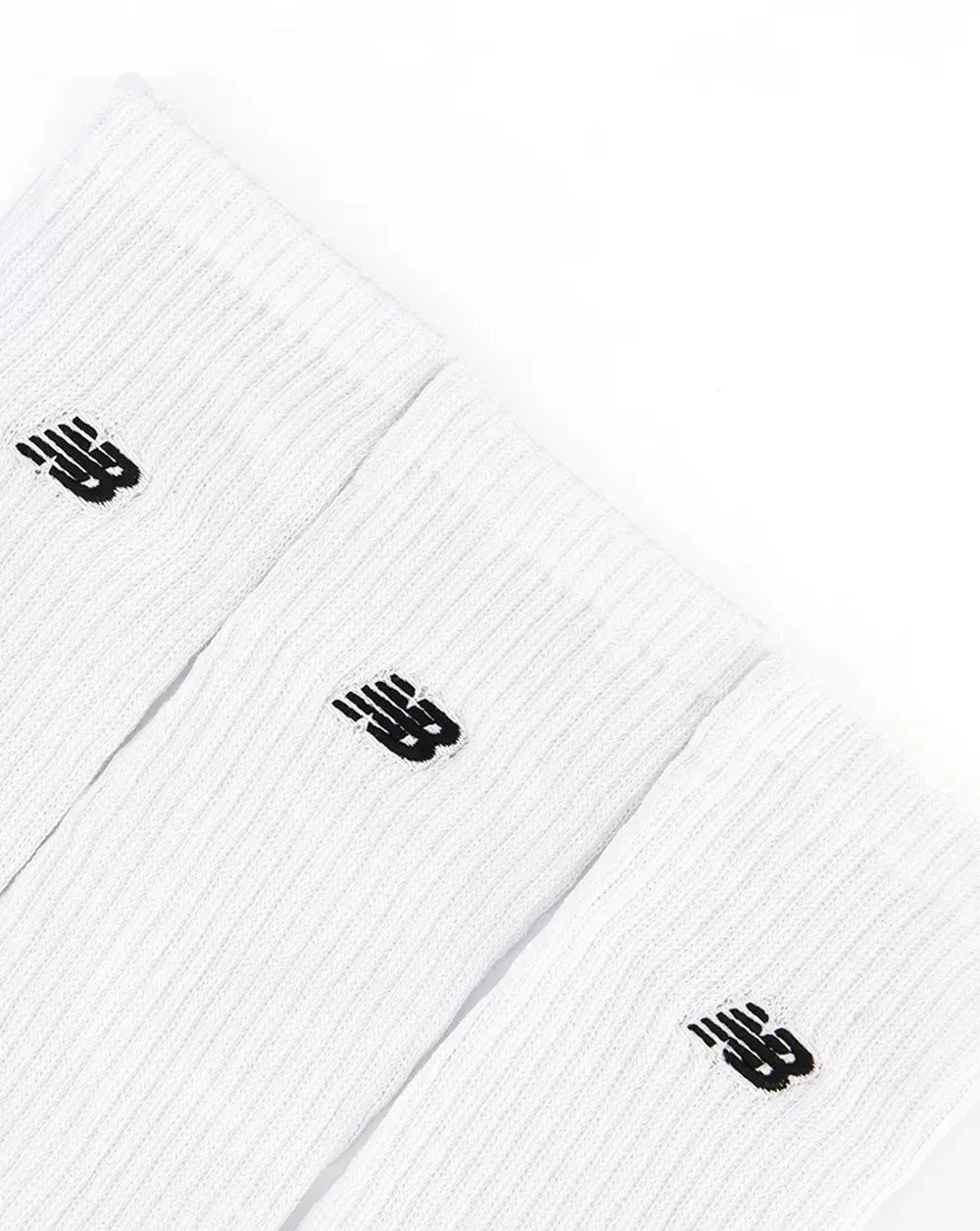 New Balance Patch Logo Sock 3 Pack White