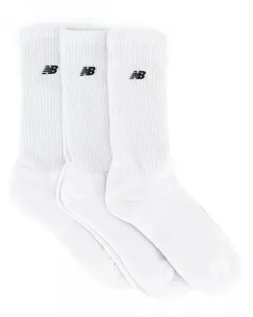 New Balance Patch Logo Sock 3 Pack White