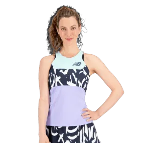 New Balance Women's Printed Tournament Racerfront Tank