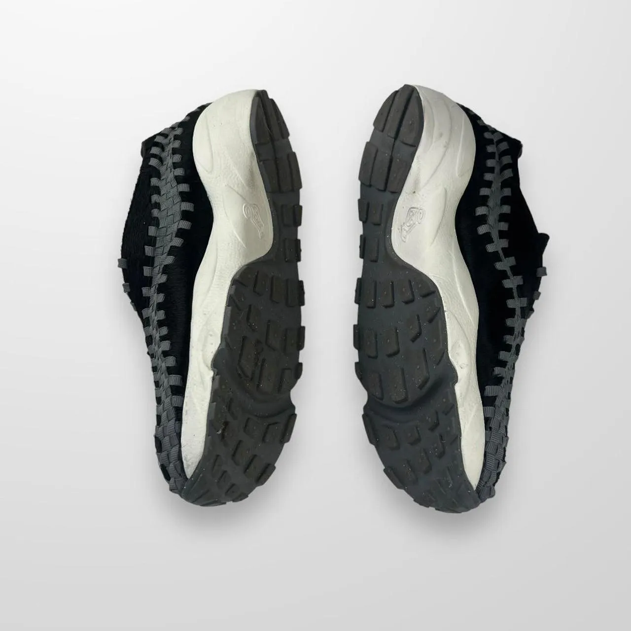 Nike Air Footscape Woven Trainers In Black & Grey