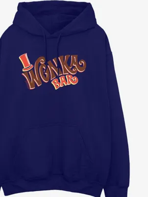 NW2 Willy Wonka Bar Logo Adult Navy Printed Hoodie | Men | George at ASDA