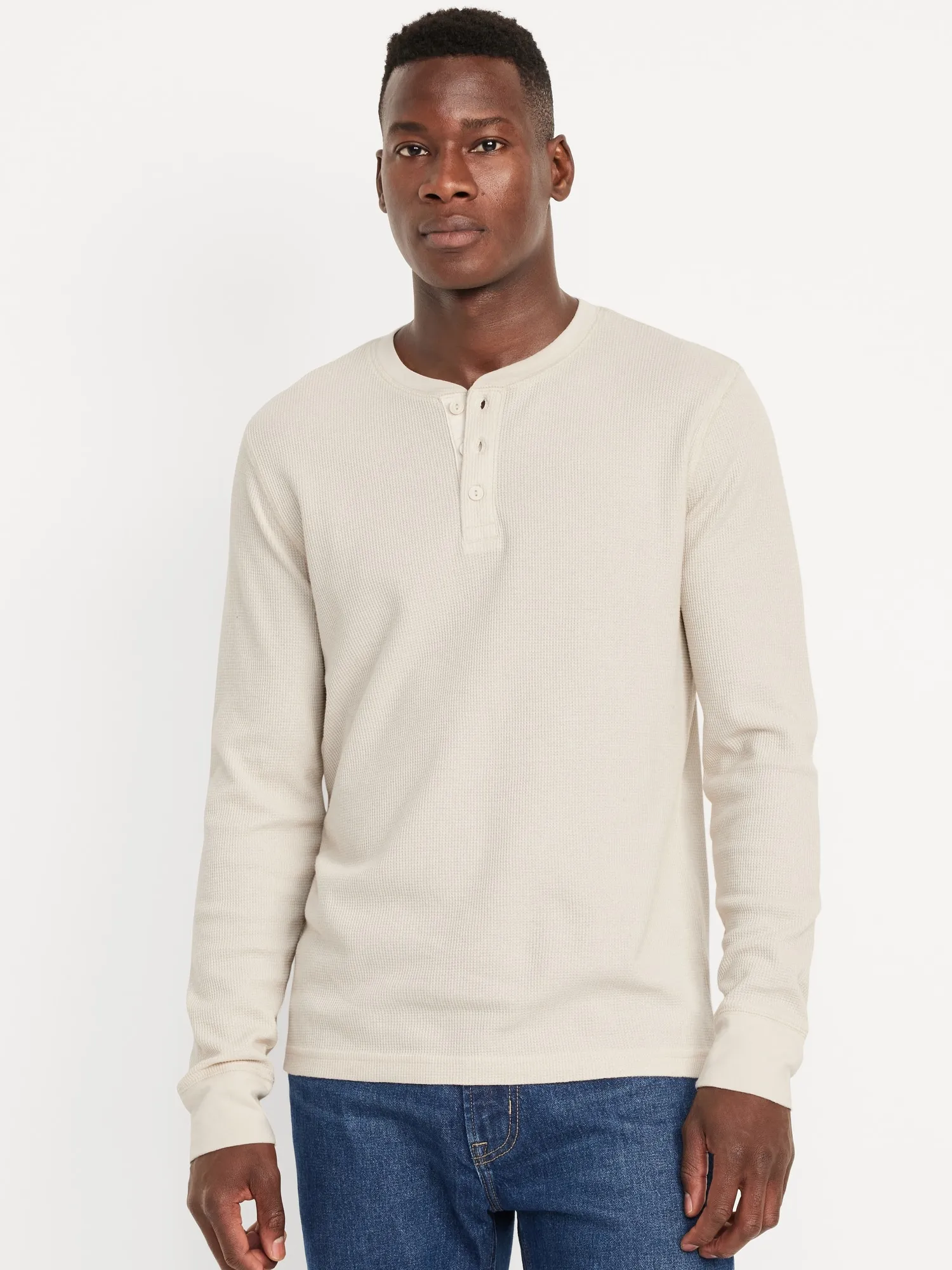 Old Navy Thermal-Knit Henley T-Shirt 2-Pack