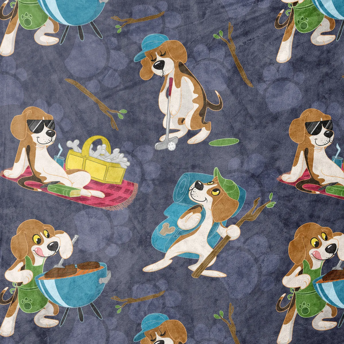 Oversized Fleece Thermal Blanket 180cm x 200cm - Indigo Dog Design