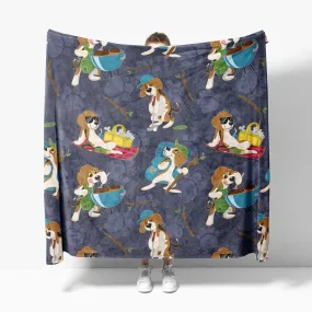 Oversized Fleece Thermal Blanket 180cm x 200cm - Indigo Dog Design