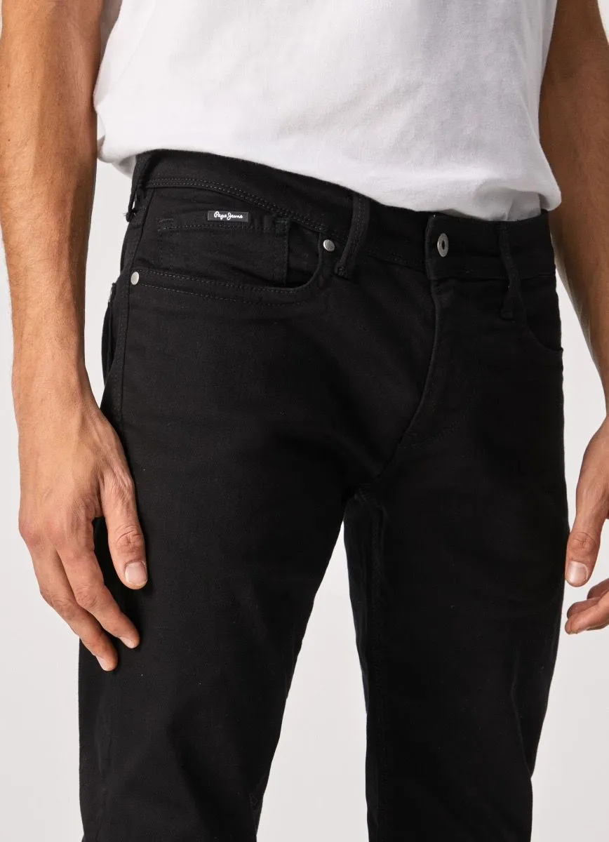 Pepe Jeans Hatch Slim Fit Low Waist Denim Jeans S92 Black