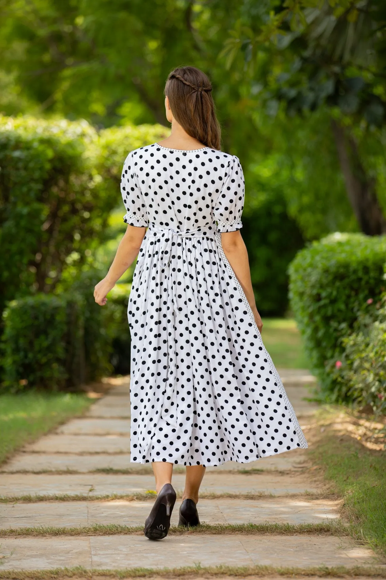 Peppy Polka Maternity & Nursing Dress