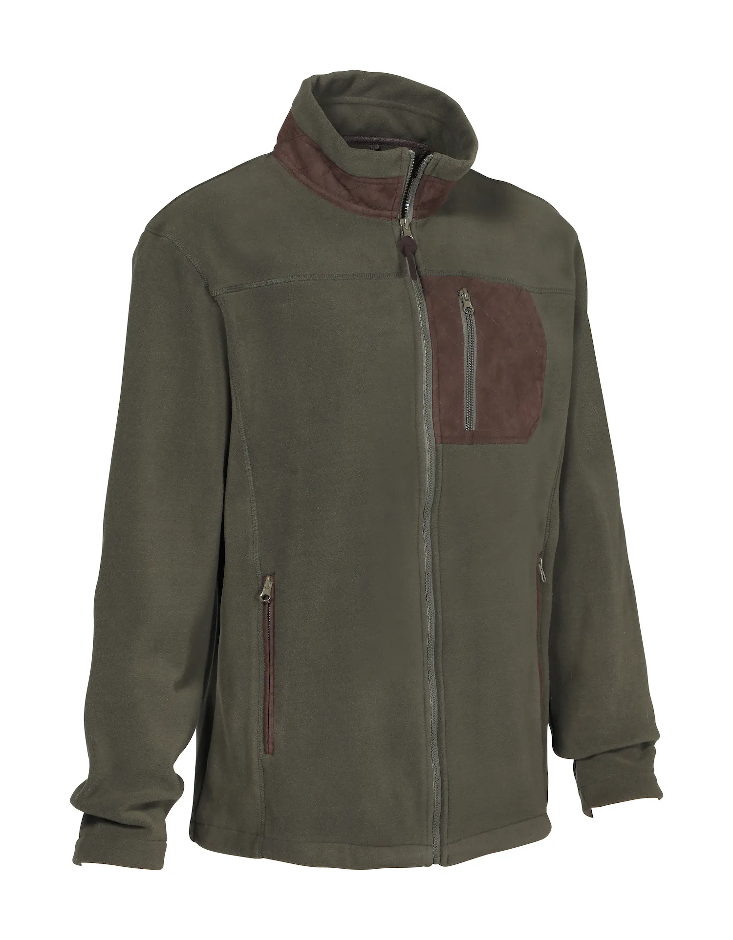 Percussion Full Zip Fleece – Khaki Marron