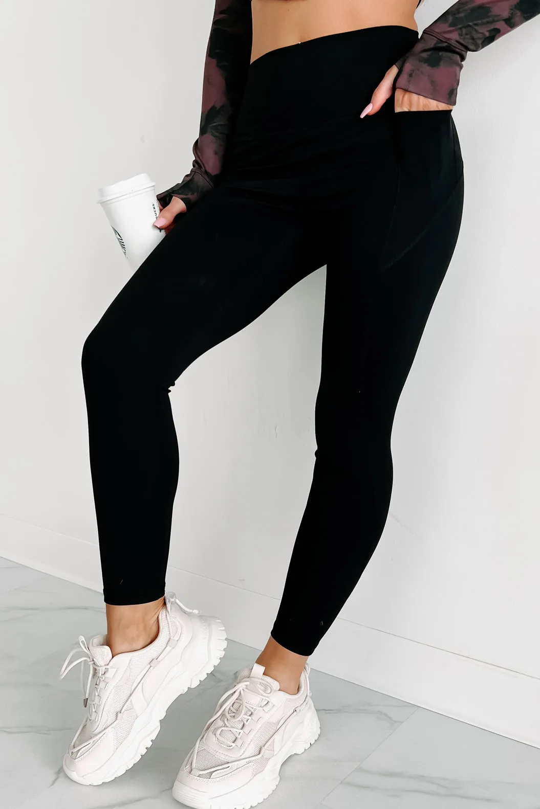 Personal Best High Waist Side Pocket Leggings (Black)