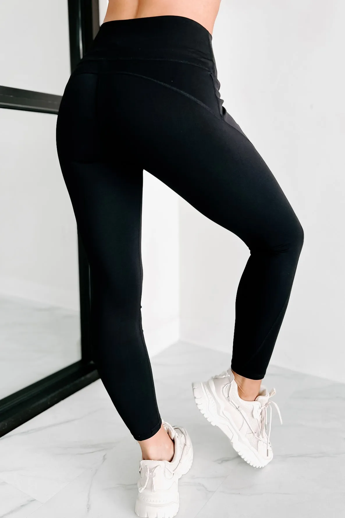 Personal Best High Waist Side Pocket Leggings (Black)