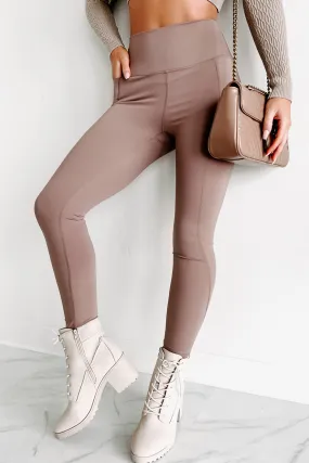 Personal Best High Waist Side Pocket Leggings (Cocoa)