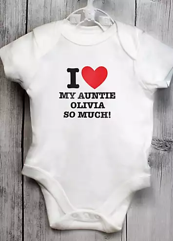 Personalised I Heart Baby Vest | Grattan