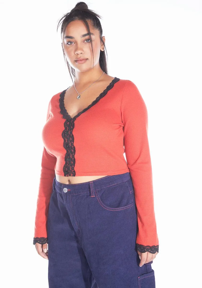 Plus Highly Selective Thermal Crop Top-