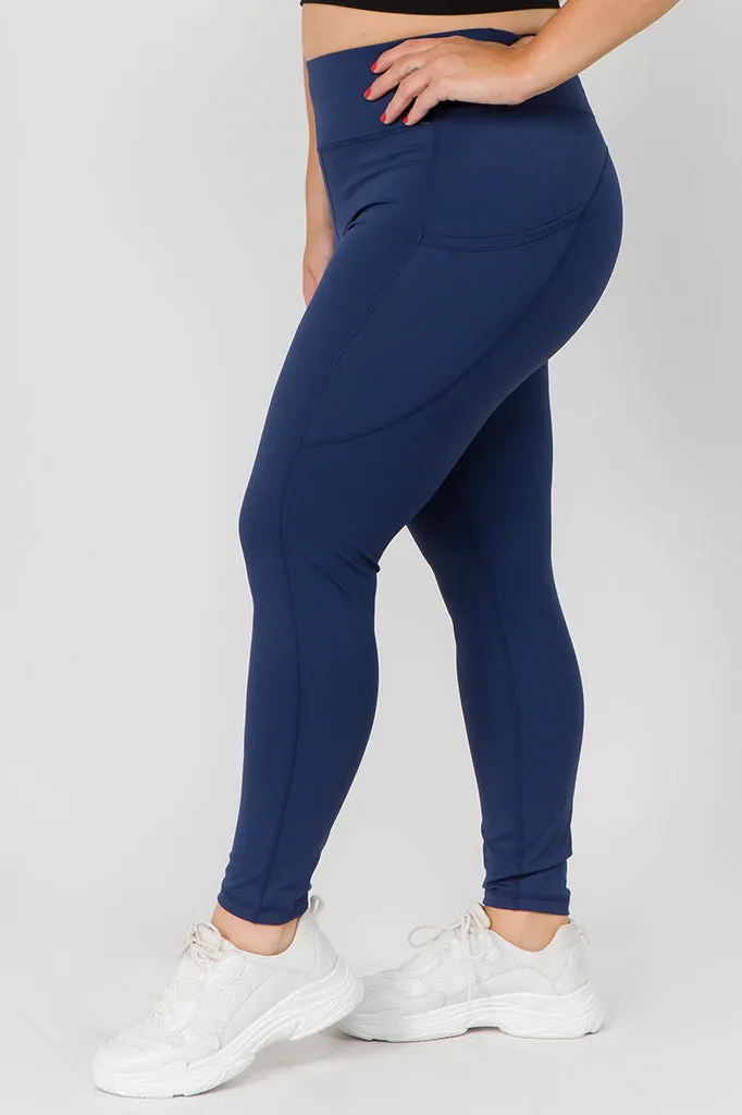 Plus Size High Waist Tech Pocket Workout Leggings