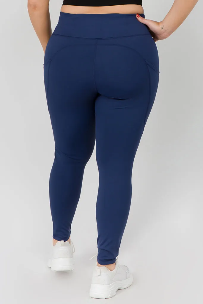 Plus Size High Waist Tech Pocket Workout Leggings