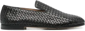 Premiata interwoven leather slipper Black