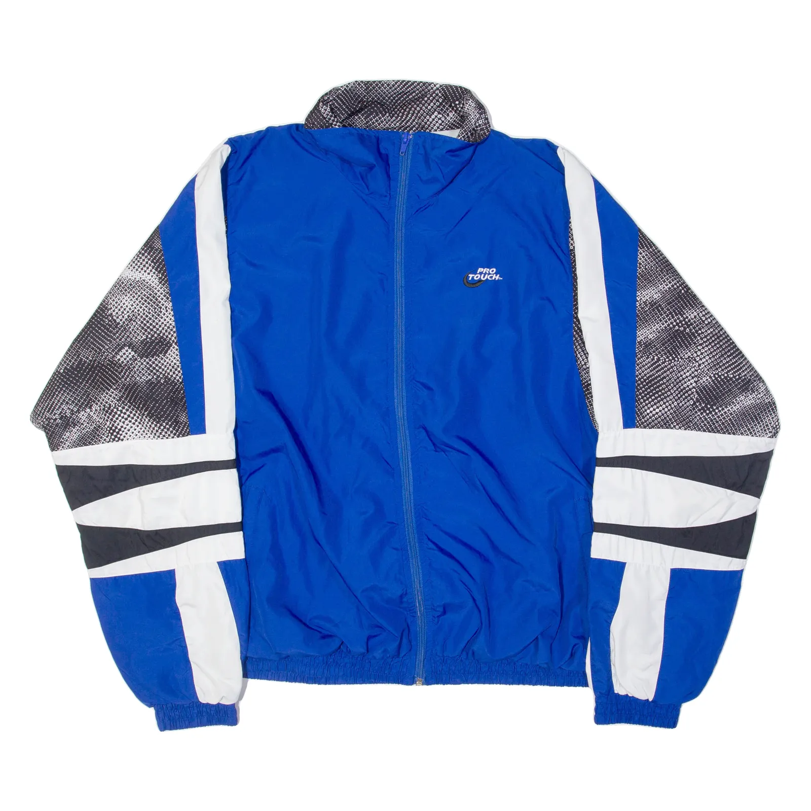 PRO TOUCH Mens Track Jacket Blue Colourblock M