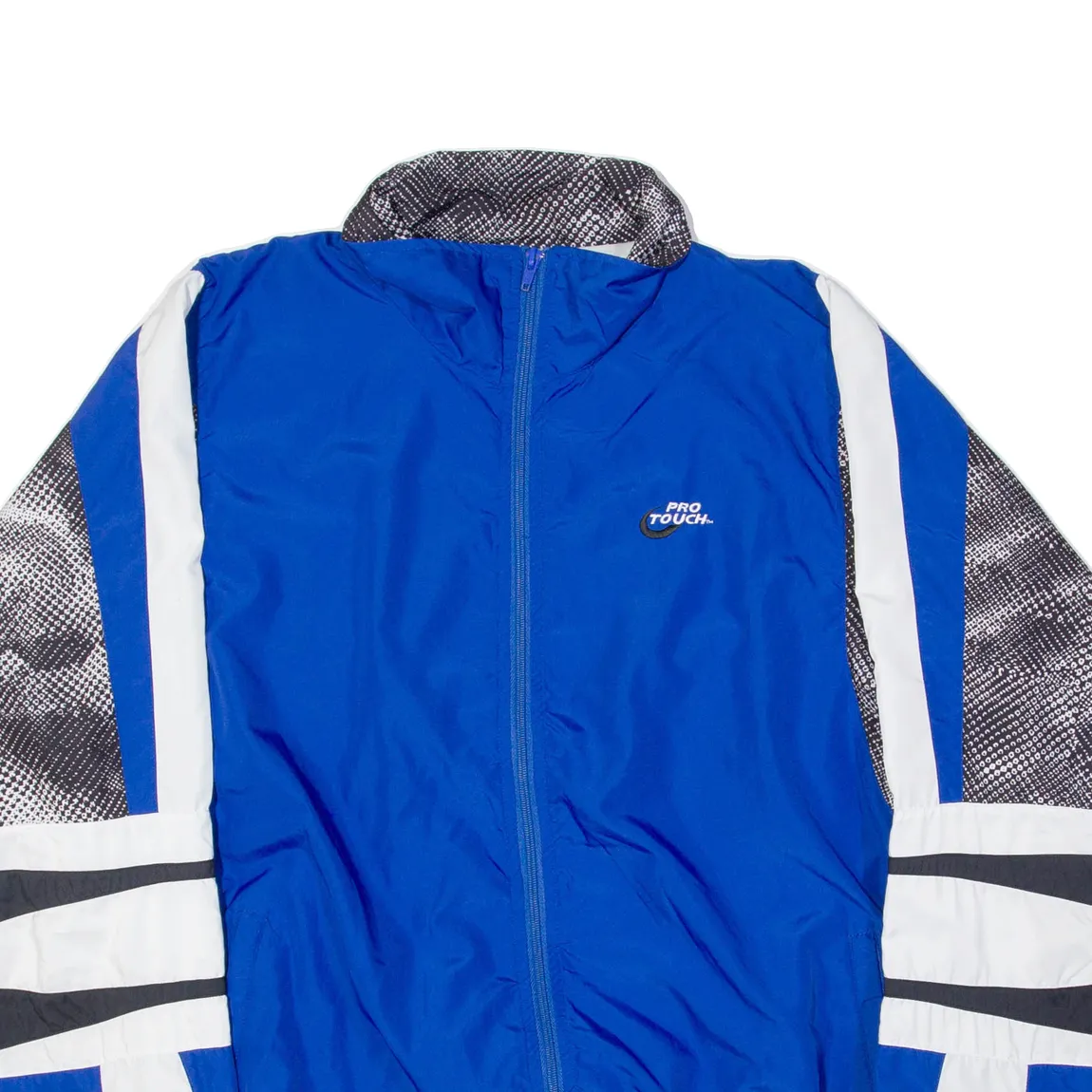 PRO TOUCH Mens Track Jacket Blue Colourblock M