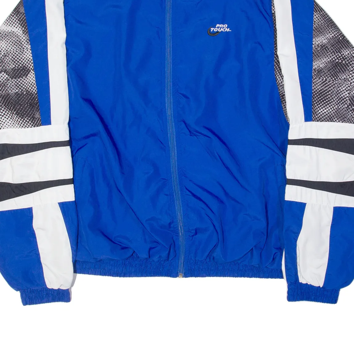 PRO TOUCH Mens Track Jacket Blue Colourblock M