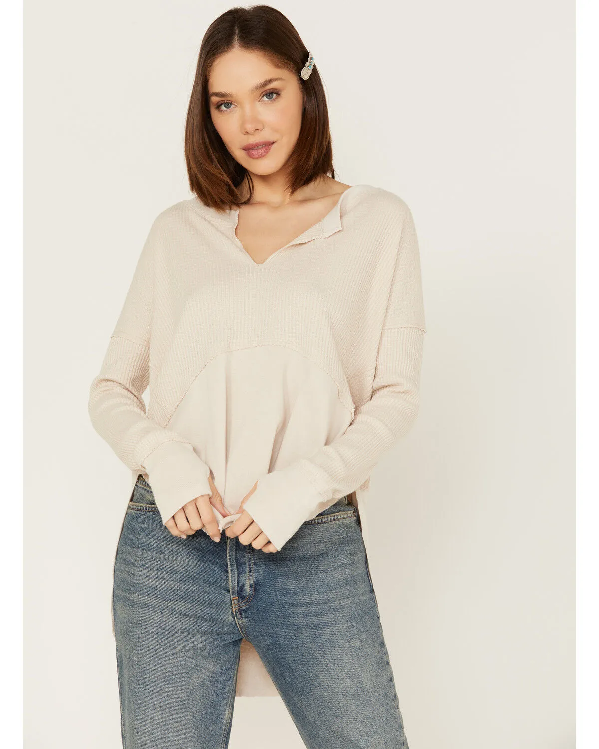 Product Name:  Free People Women's Monterey Thermal Long Sleeve Shirt