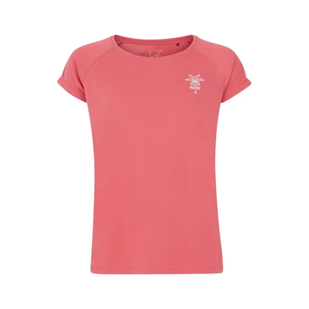 Protest Womens PRTAVA Smooth Pink Rash Vest