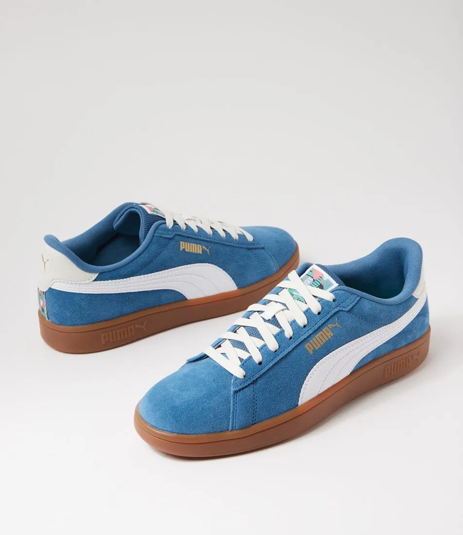 PUMA 397484 Puma Smash 3 Blue Horizon White Gum Sneakers