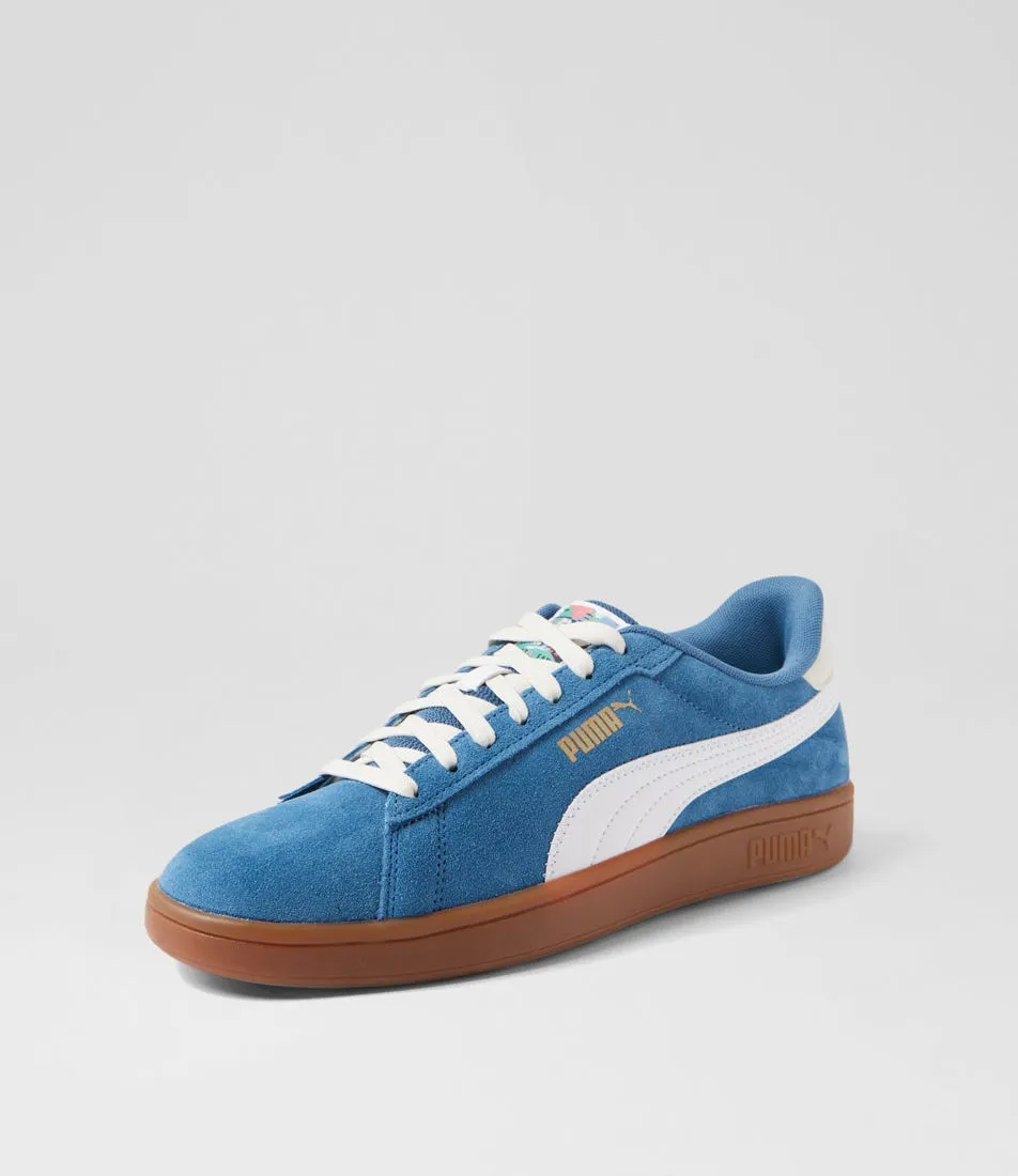 PUMA 397484 Puma Smash 3 Blue Horizon White Gum Sneakers