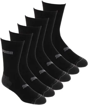 Puma Men's 6 Pack Crew Cushioned Socks