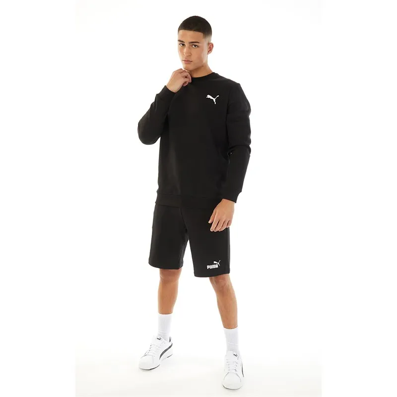 Puma Mens Essentials Fleece Sweat Black