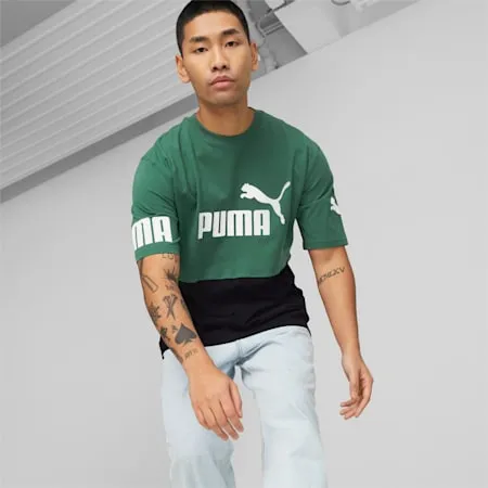 PUMA POWER Men's Colourblock Tee | Vine | PUMA SHOP ALL PUMA | PUMA 