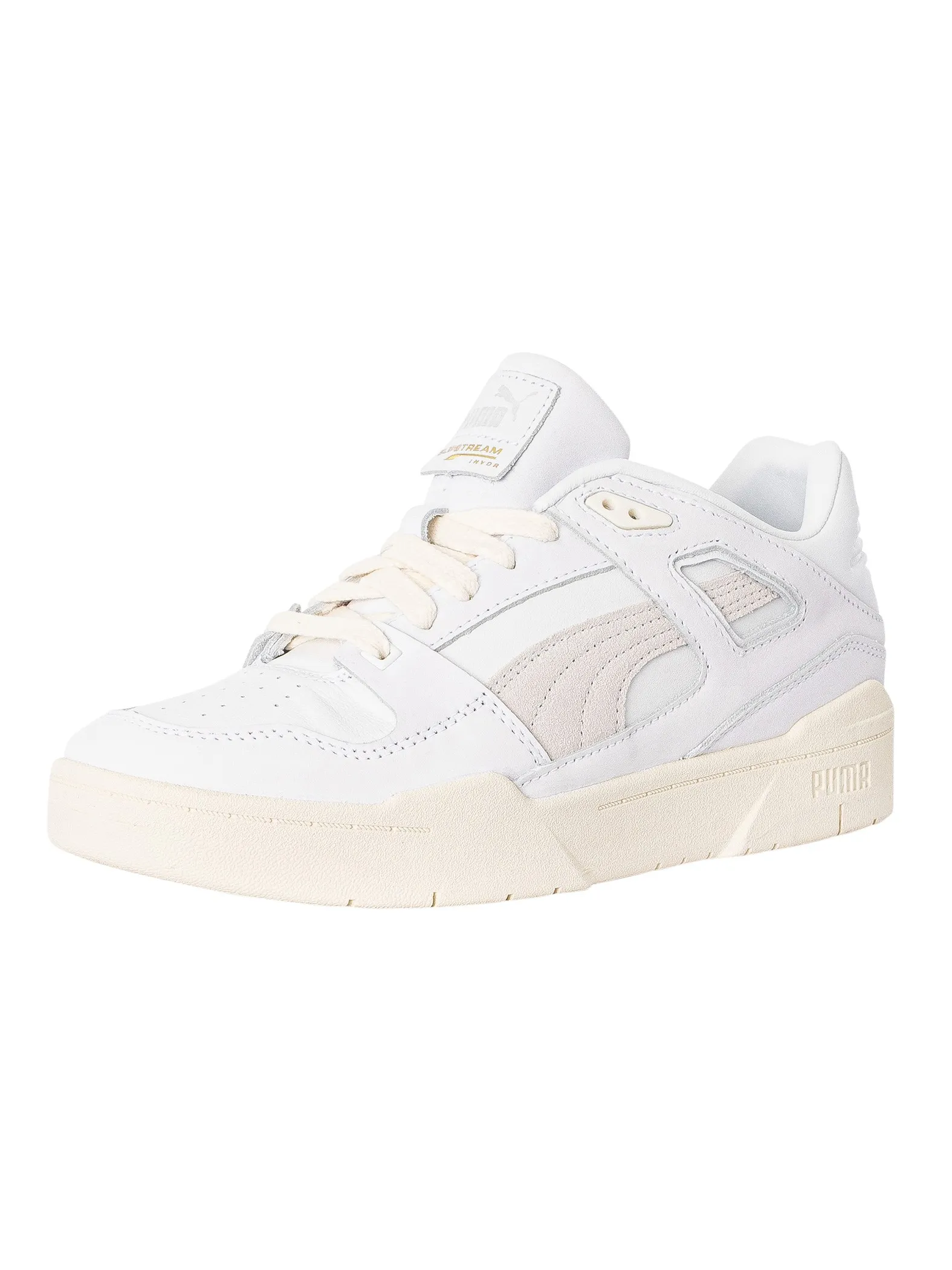 Puma Slipstream INVDR Lux Leather Trainers - White/Marshmallow