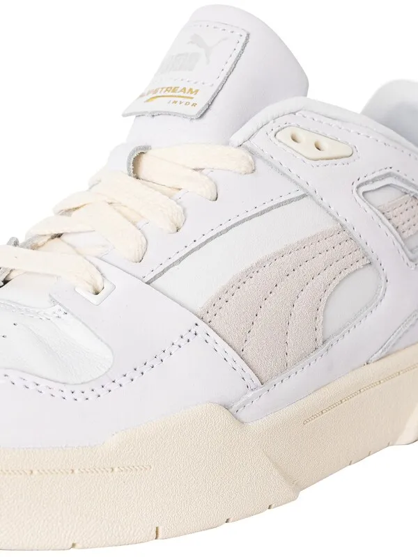 Puma Slipstream INVDR Lux Leather Trainers - White/Marshmallow