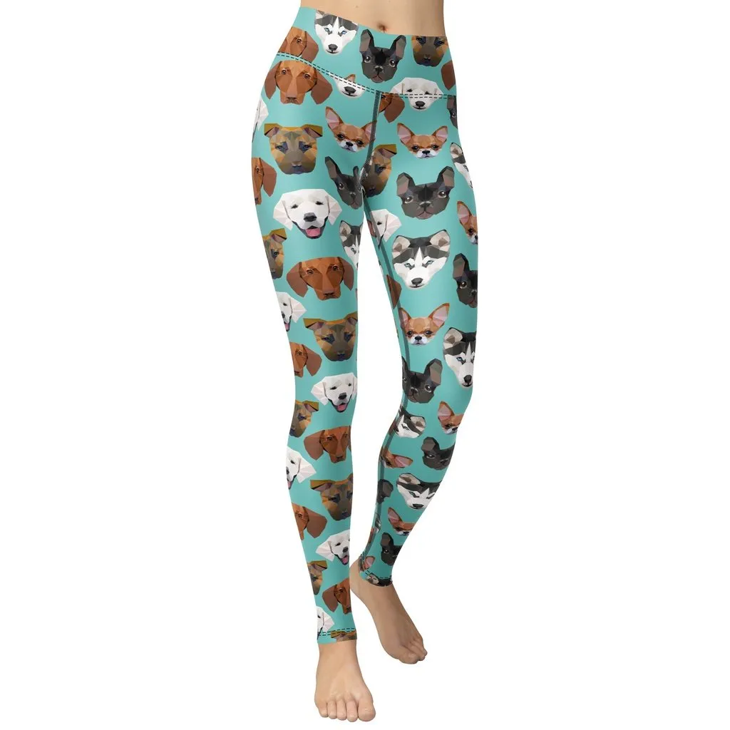 Pup Pattern Yoga Leggings