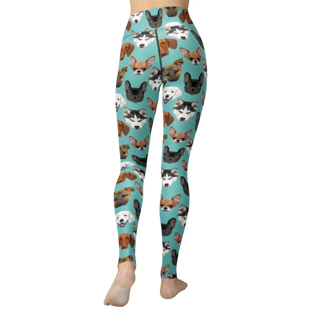 Pup Pattern Yoga Leggings