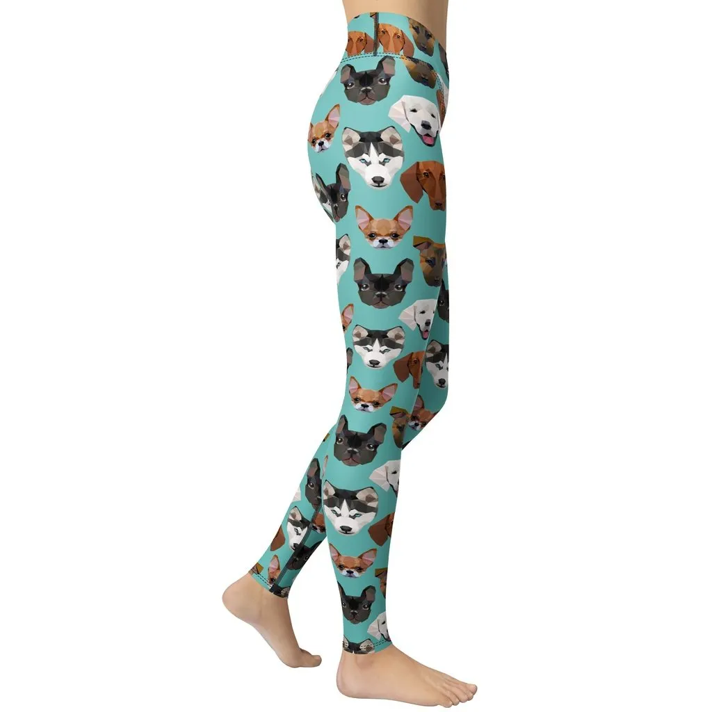 Pup Pattern Yoga Leggings