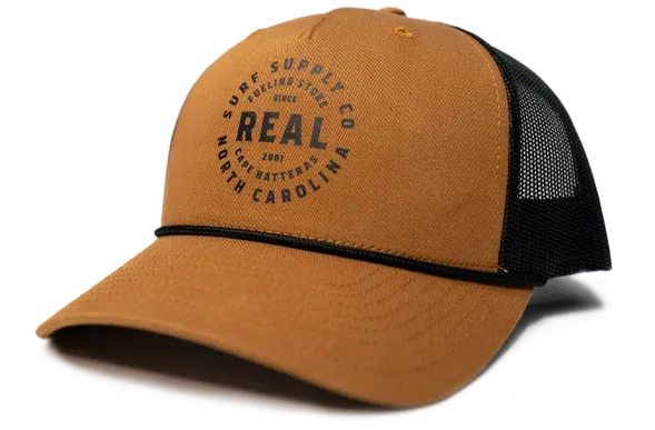 REAL Surf Supply Hat-Caramel/Black